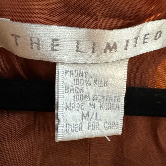 90’s VTG The Limited Women's Silk Leopard Geometric Preppy Teacher Vest Gold - Picture 4 of 13